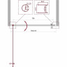 Душевая дверь BelBagno Uno 80 UNO-B-1-80-CH-Cr