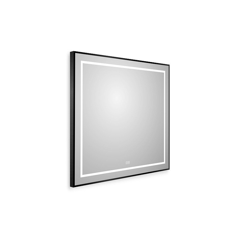 Зеркало BelBagno Kraft 90 SPC-KRAFT-900-800-LED-TCH-WARM-NERO с подсветкой