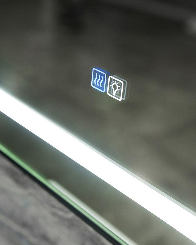 Зеркало BelBagno Kraft 90 SPC-KRAFT-900-800-LED-TCH-WARM-NERO с подсветкой