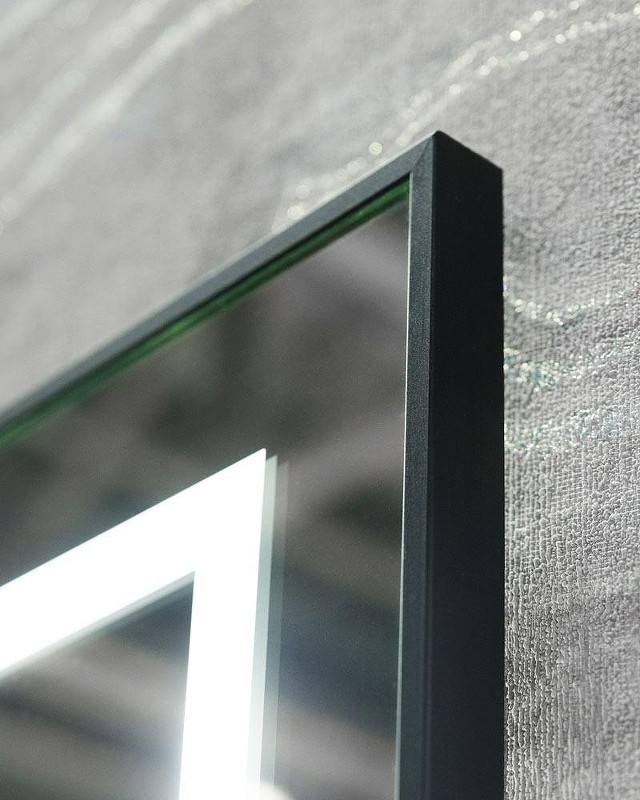 Зеркало BelBagno Kraft 90 SPC-KRAFT-900-800-LED-TCH-WARM-NERO с подсветкой