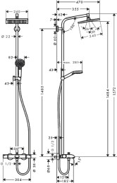 Душевая система Hansgrohe Crometta 27298000 с термостатом Хром