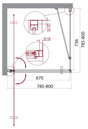 Душевой уголок BelBagno Marmi 80x80 MARMI-A-1-80-C-Cr