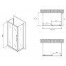 Душевой уголок Abber Schwarzer Diamant 160x70 AG30160BMH-S70BM-S70BM профиль Черный стекло матовое