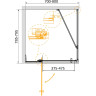 Душевой уголок Cezares Slider 80x80 SLIDER-AH-1-80-70/80-BR-NERO