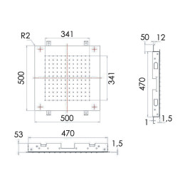 Верхний душ Remer SS357SFS50