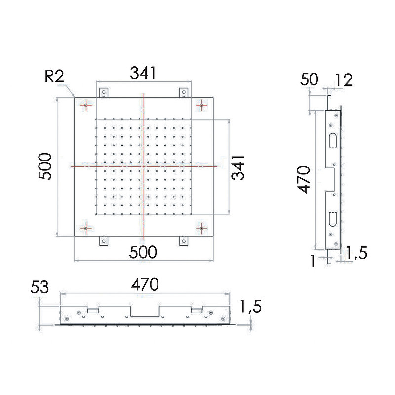 Верхний душ Remer SS357SFS50