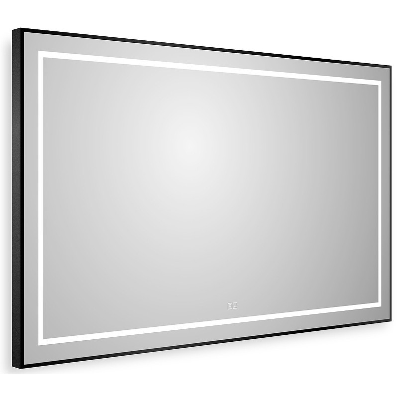 Зеркало BelBagno Kraft 120 SPC-KRAFT-1200-800-LED-TCH-WARM-NERO с подсветкой