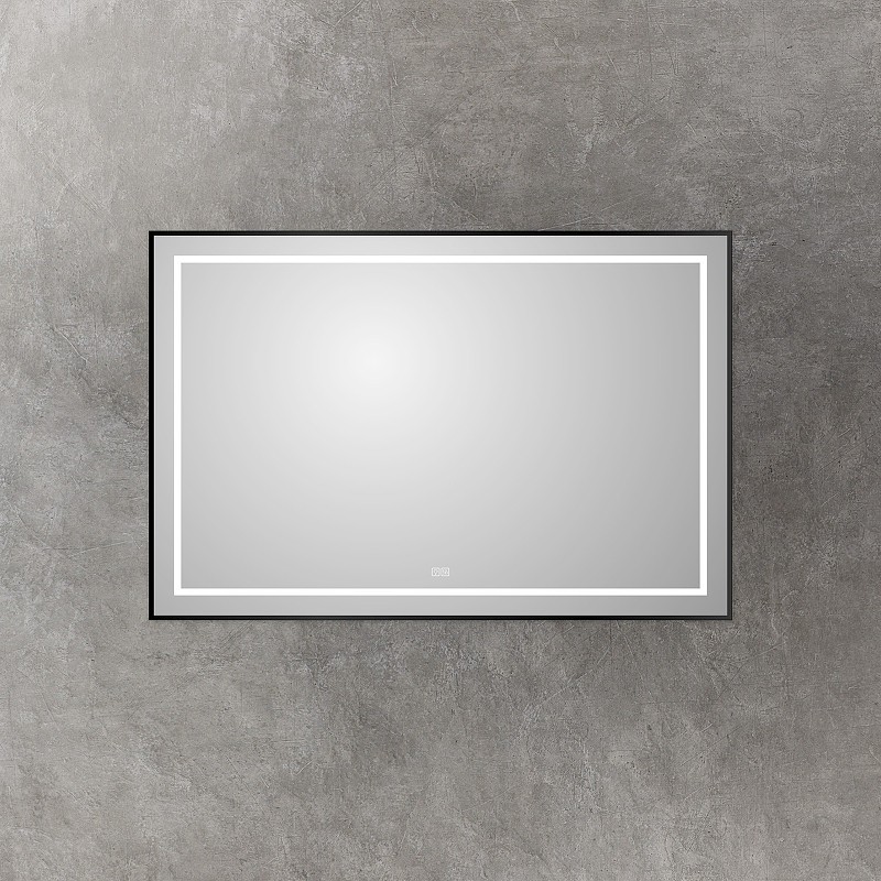 Зеркало BelBagno Kraft 120 SPC-KRAFT-1200-800-LED-TCH-WARM-NERO с подсветкой