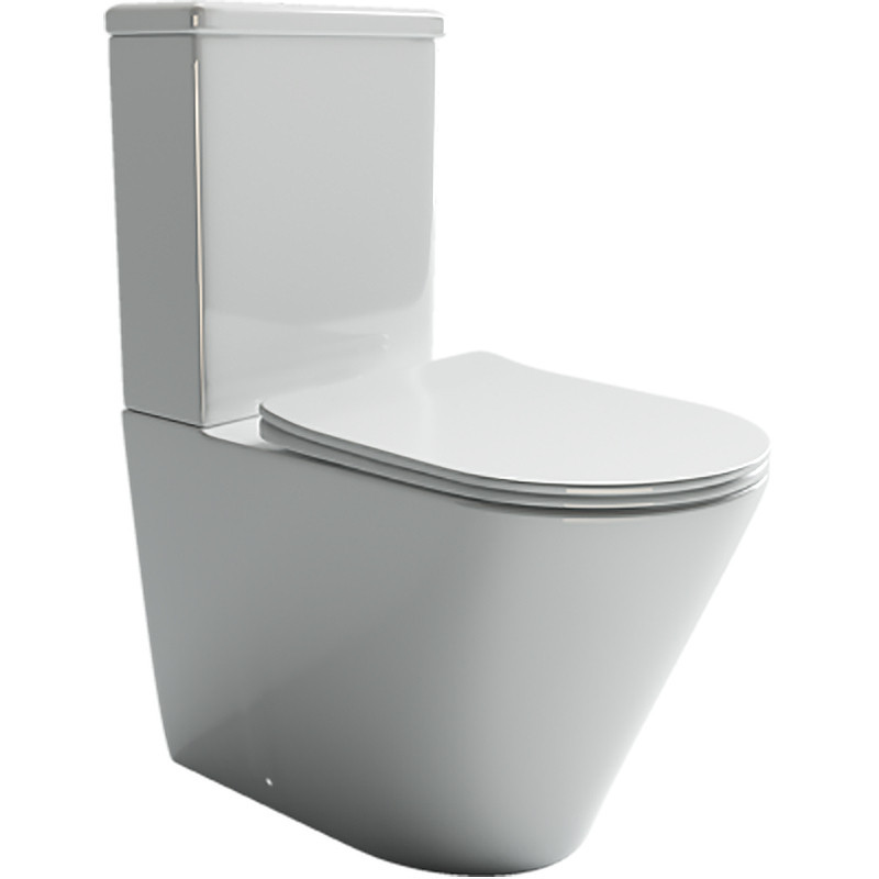 Унитаз-компакт Ceramicanova Highlight Rimless CN1802-B без бачка и с сиденьем Микролифт