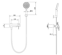Смеситель для ванны Vincea ТГ (TG) VTFW-5TG2CH