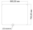 Зеркало Vincea 90 VLM-3BE9007 с подсветкой