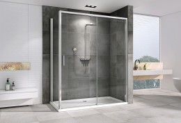Душевой уголок Abber Komfort 120x100 AG93120-S102 профиль Хром стекло прозрачное