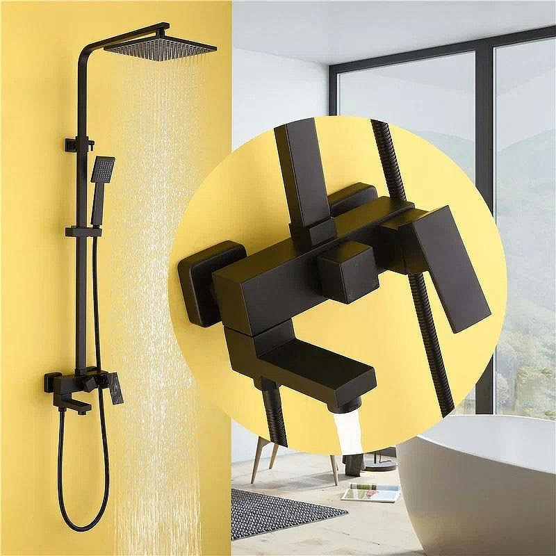 Душевая система Abber Daheim AF8216BL цвет Черный матовый