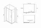 Душевой уголок Abber Schwarzer Diamant 170х80 AG30170BH-S80B профиль Черный стекло прозрачное