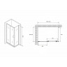 Душевой уголок Abber Schwarzer Diamant 150x90 AG30150B5-S90B5 профиль Черный стекло прозрачное