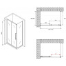 Душевой уголок Abber Schwarzer Diamant 150x50 AG30150BH-S50B профиль Черный стекло прозрачное