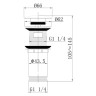 донный клапан Abber AF0010MRG click-clack Розовое золото матовое