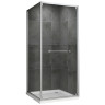 Душевой уголок Abber Schwarzer Diamant 100x100 AG0A100 профиль Хром стекло прозрачное