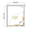 Душевой уголок Cezares Molveno 120x90 MOLVENO-AH-21-90+30-C-GM-IV
