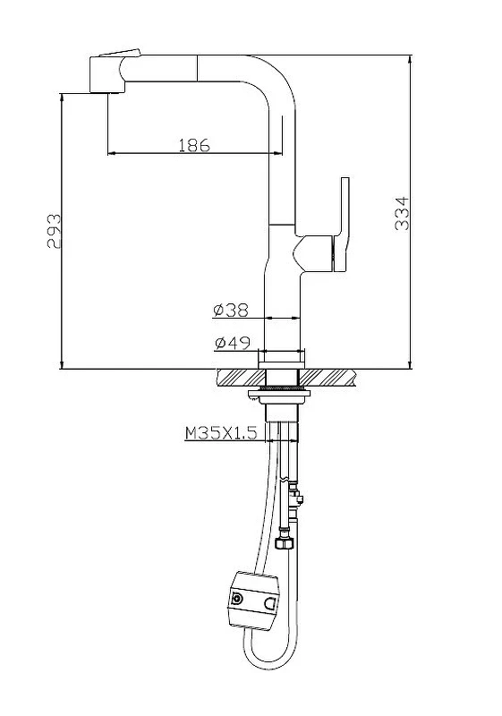Смеситель для кухни BelBagno BB-LAM60-NERO