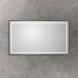 Зеркало BelBagno Kraft 140 SPC-KRAFT-1400-800-LED-TCH-WARM-NERO с подсветкой