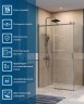 Душевой уголок BelBagno Soft Close-2 130x80 SOFT_CLOSE-2-AH-1-130/80-C-GM
