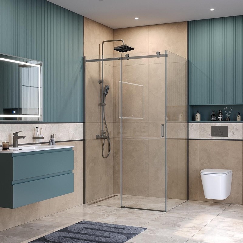 Душевой уголок BelBagno Soft Close-2 130x80 SOFT_CLOSE-2-AH-1-130/80-C-GM