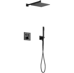 Душевая система Sancos Linn SC9022MB с термостатом Черная матовая