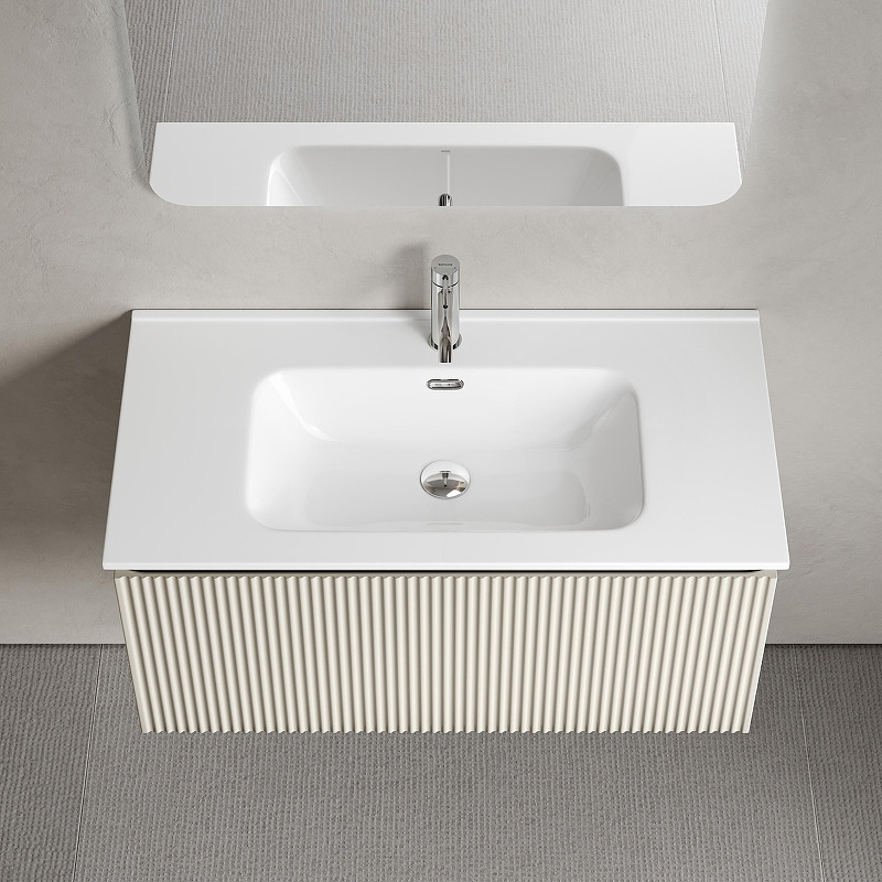 Тумба под раковину Sancos Snob R 1.0 90 SNR1.090CE подвесная цвет Beige Soft