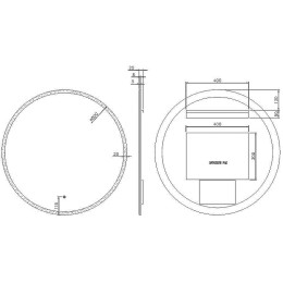 Зеркало Boheme Modern 80 545-80-GM с подсветкой