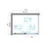 Душевой уголок BelBagno Uno 100х80 UNO-195-AH-1-100/80-C-Cr