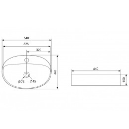 Раковина Abber Bequem 64 AC2112MW