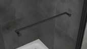 Душевой уголок Abber Schwarzer Diamant 100x100 AG0A100B профиль Черный стекло прозрачное