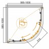Душевой уголок Cezares Giubileo R2 100x100 GIUBILEO-R-2-100-SCORREVOLE-CP-Br