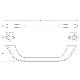Полотенцедержатель Cezares Liner LINER-TH02-01