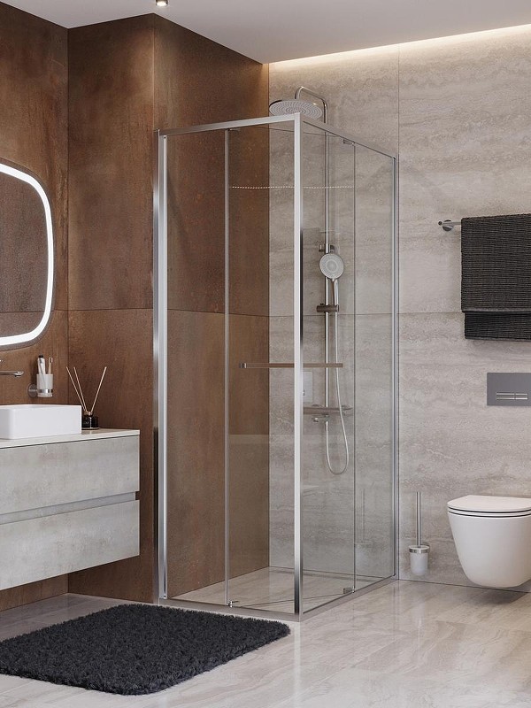 Душевой уголок Cezares Lux 80x90 LUX-AH-FS-1-80/90-C-CR