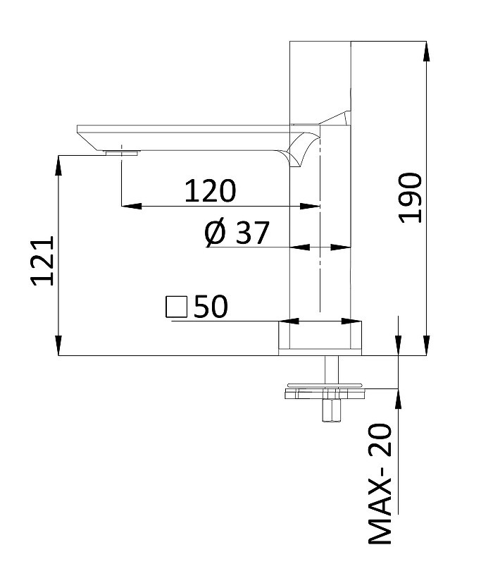 Смеситель для раковины Remer Edge EG512CFP цвет Черный брашированный хром