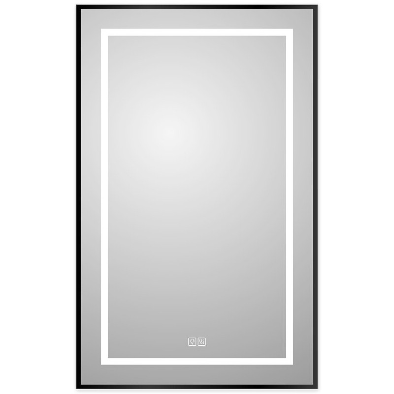 Зеркало BelBagno Kraft 50 SPC-KRAFT-500-800-LED-TCH-WARM-NERO с подсветкой