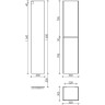 Шкаф пенал Sancos Urban 35 PUR35W подвесной Белый глянец