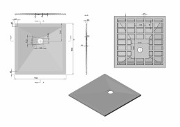 Душевой поддон из искусственного камня Vincea 90x90 VST-4SR9090A