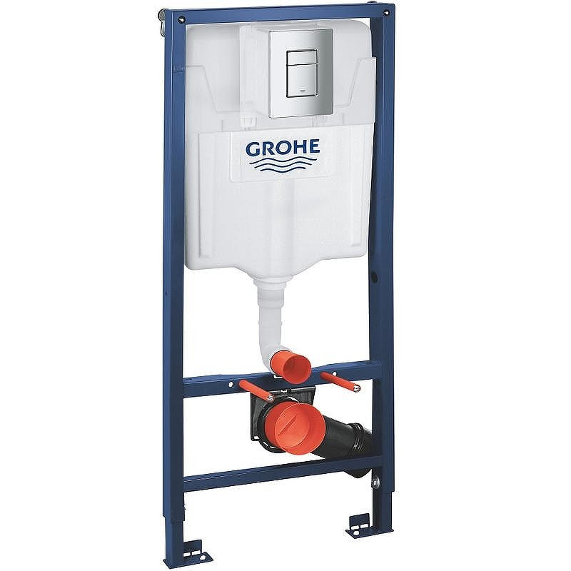 Комплект унитаза Ceramicanova Union CN4009T с инсталляцией Grohe Rapid SL 38772001 с сиденьем Микролифт и клавишей смыва Хром