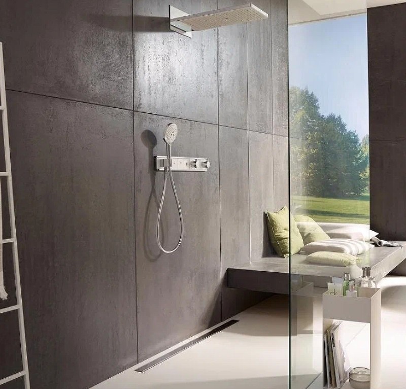 Смеситель для душа Hansgrohe RainSelect 15357400 с термостатом Белый Хром