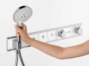 Смеситель для душа Hansgrohe RainSelect 15357400 с термостатом Белый Хром