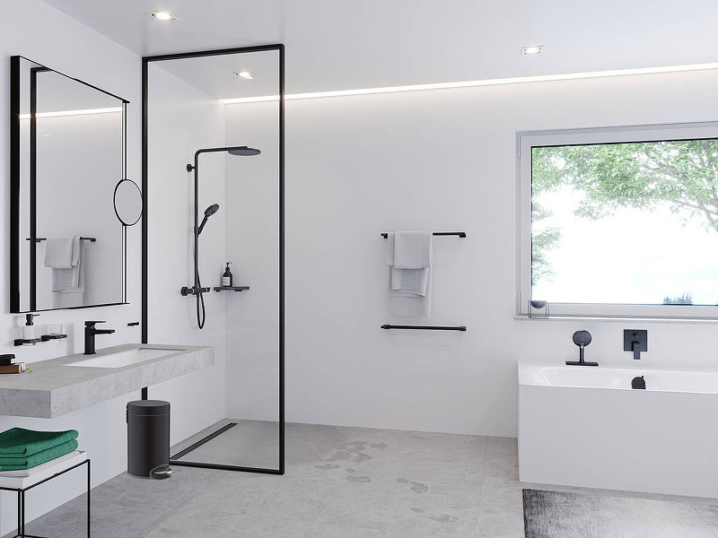 Ведро для мусора Hansgrohe AddStoris 41775670 Черное матовое