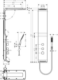 Душевая панель Hansgrohe Raindance 27008400