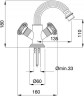 Смеситель для биде Cezares Olimp OLIMP-BS2-02-O