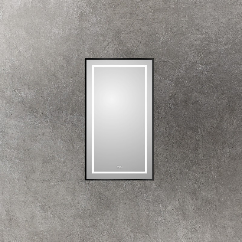 Зеркало BelBagno Kraft 50 SPC-KRAFT-500-900-LED-TCH-WARM-NERO с подсветкой