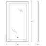 Зеркало BelBagno Kraft 50 SPC-KRAFT-500-900-LED-TCH-WARM-NERO с подсветкой