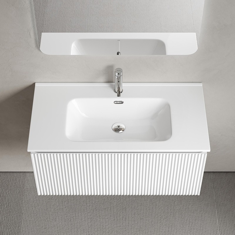 Тумба под раковину Sancos Snob R 1.0 90 SNR1.090W подвесная цвет Bianco
