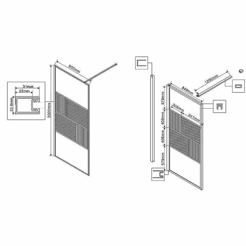Душевая перегородка Vincea Walk-In 90 VSW-1HC900CFGM